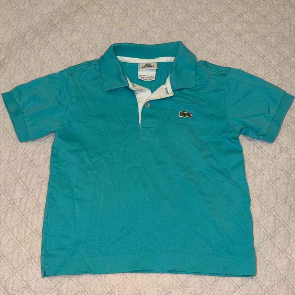 Lacoste Boys' Turquoise Short-Sleeve Polo